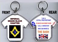 Loyalist T-Shirt Key-Ring/Imperial Grand Black Chapter -Compass & Square