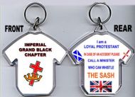 Loyalist T-Shirt Key-Ring/Imperial Grand Black Chapter-Red Cross