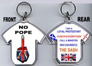 Loyalist T-Shirt Key-Ring/No Pope
